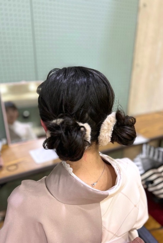 ツインお団子ヘア