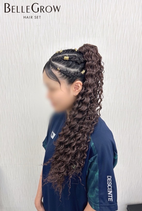 コーンロウ風へアセット