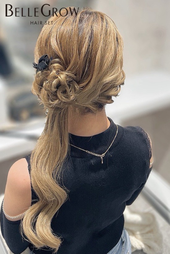 サイドアップポニー