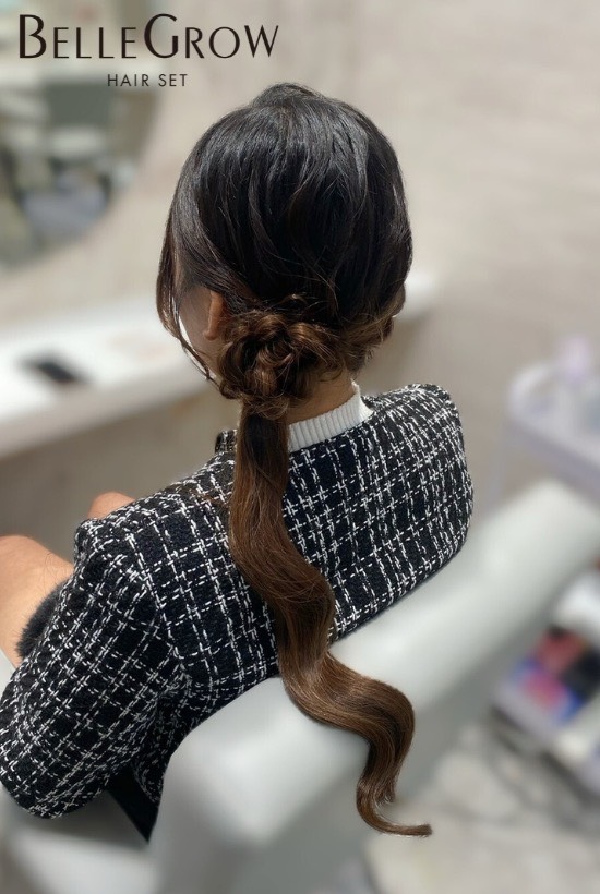 サイドアップポニー