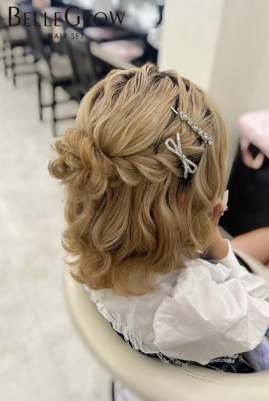 ハーフおだんごヘア