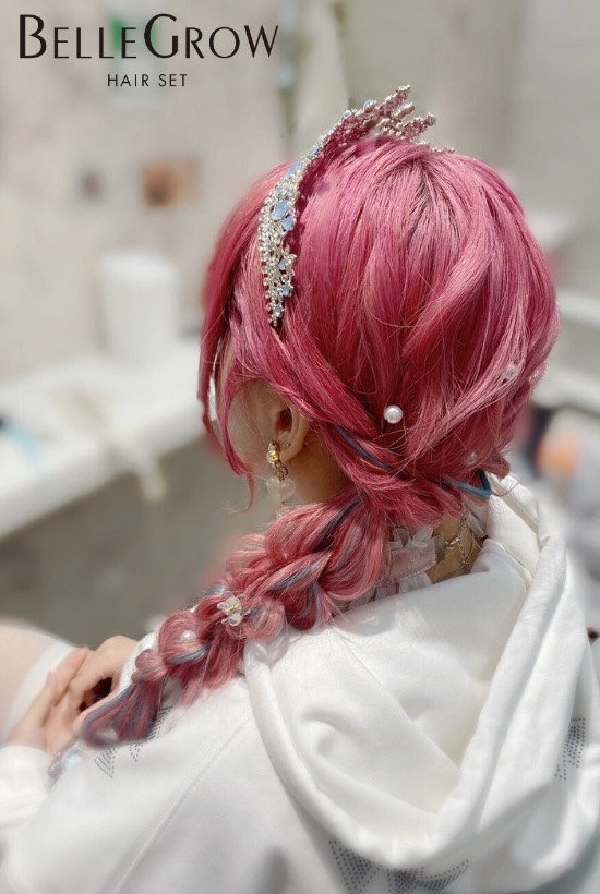 編み下ろしヘア