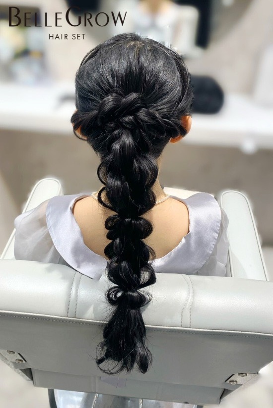 編み下ろしヘア