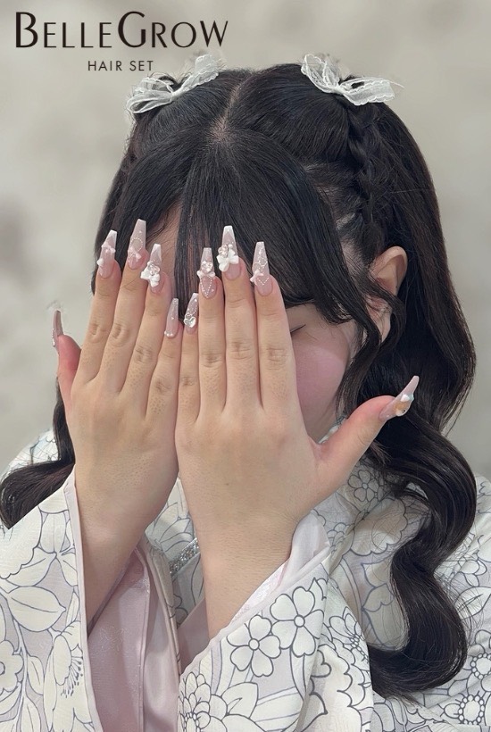 編み込みハーフツイン