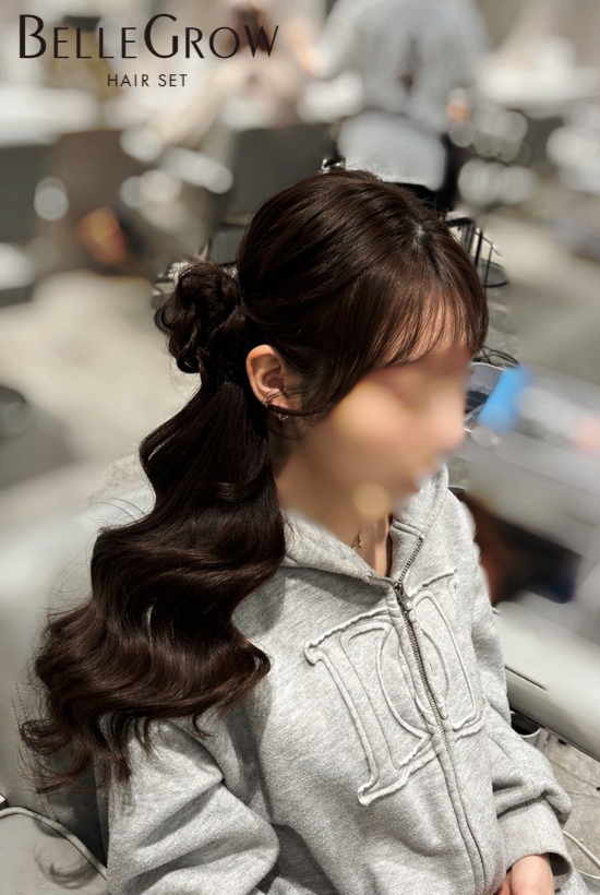 サイドアップポニー