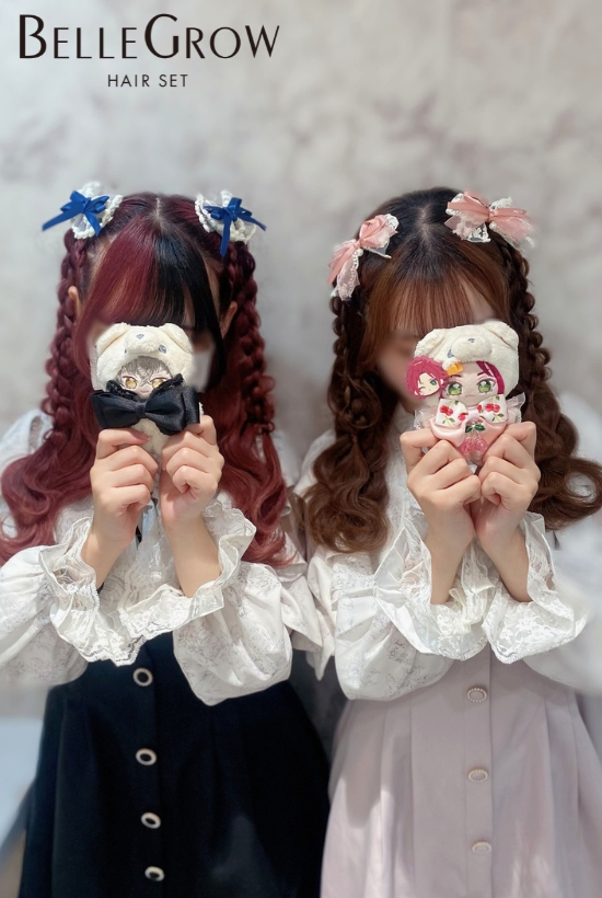 編み込みハーフツイン