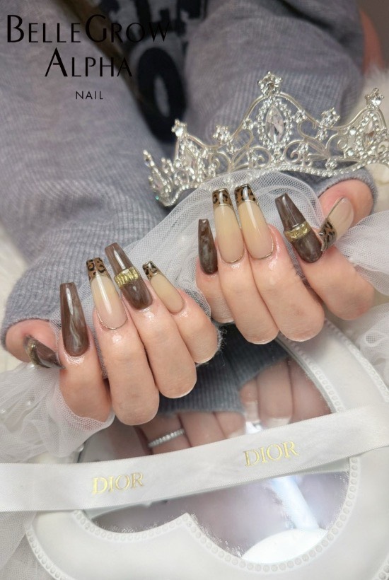 レオパード柄ネイル