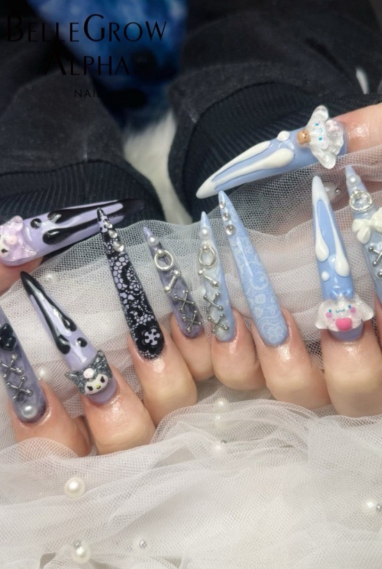 ゴテゴテロングネイル