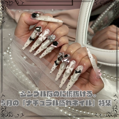 シンプルなのに垢抜ける。5月の「ナチュラル盛れネイル」特集